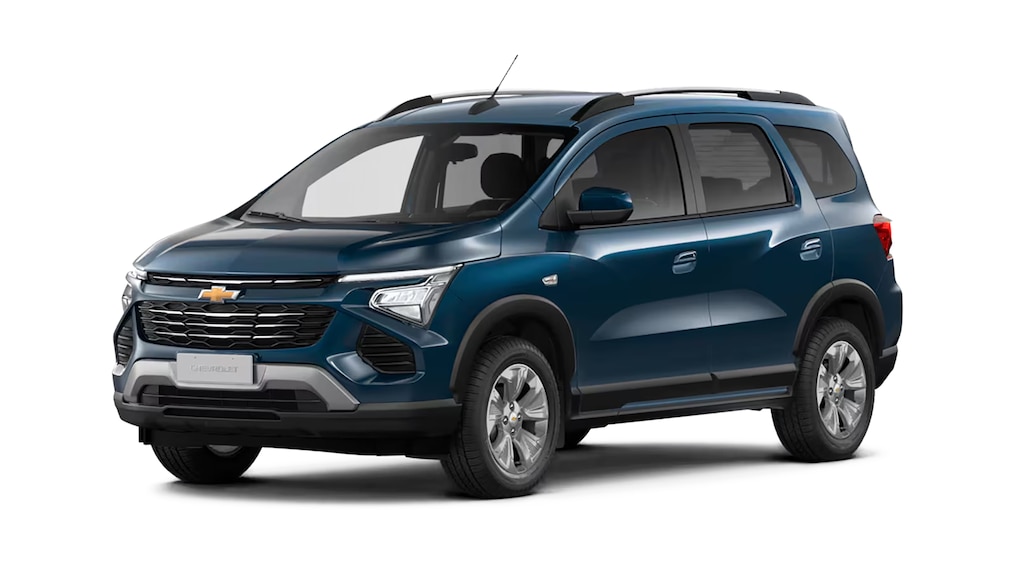 Conheça o novo Chevrolet Spin 2027 na versão LTZ, com 7 lugares e na cor Azul Boreal