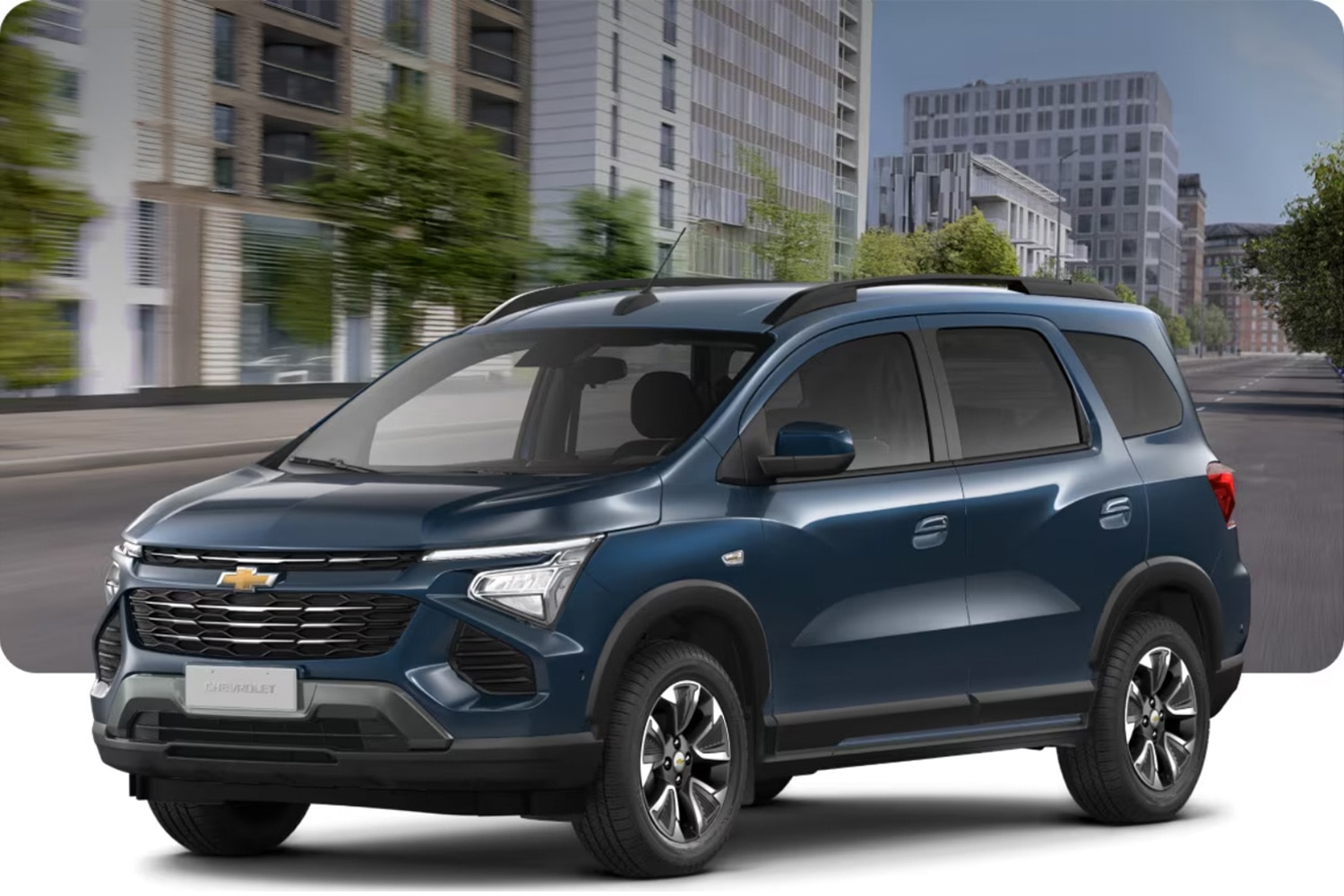 Chevrolet Spin 2027 no modelo Premier, com frenagem automática e alerta de colisão